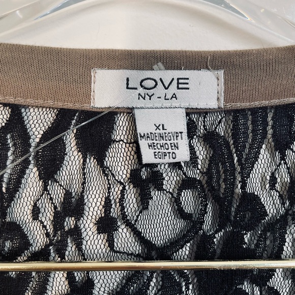 Love NY-LA tan and black cardigan size XL - Picture 2 of 3